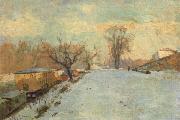 Albert Lebourg Road on the Banks of the Seine at Neuilly in Winter painting